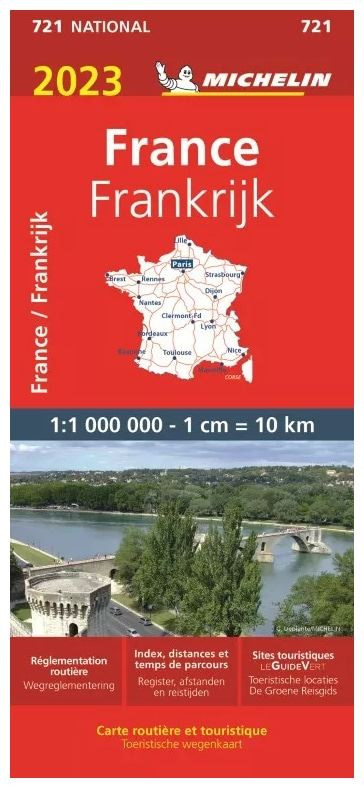 Michelin Wegenkaart Landkaart 721 Frankrijk 2023 0 